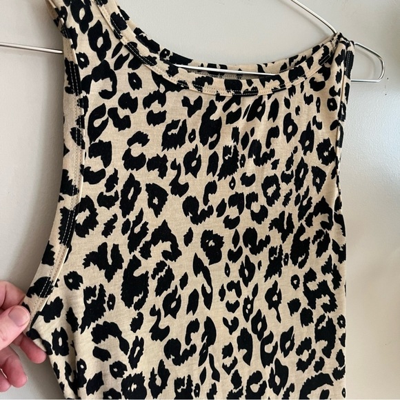 Cheetah Print Cut Out Stomach Midi Dress - Picture 6 of 7